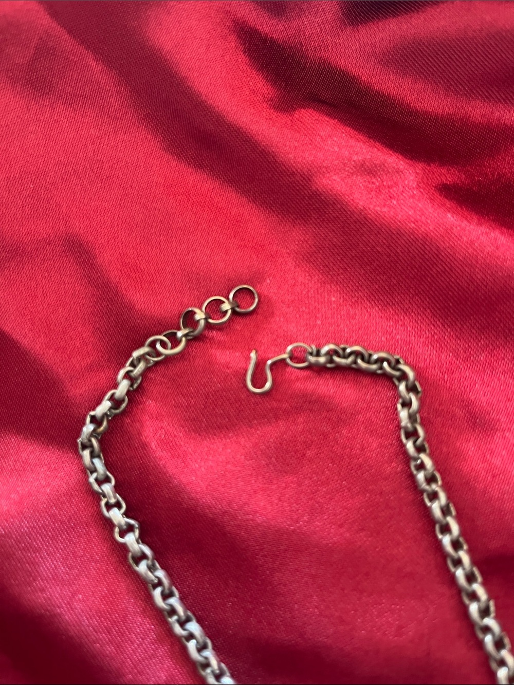 Oxidized Silver Necklace Set Intricate Geometric Patterns & Rhinestones - Picture 9 of 15